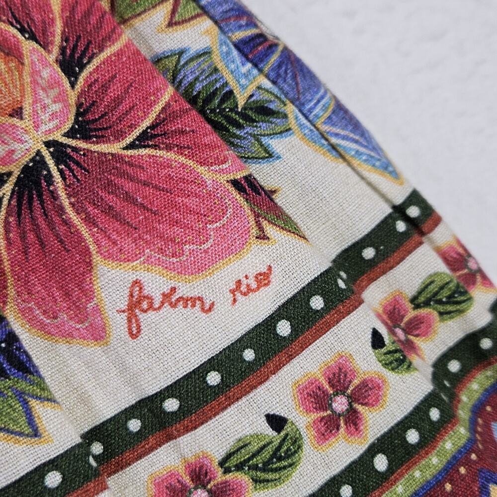 Farm Rio Floral Mini Skirt S Romantic Garden Pleated Tribal Tropical Cotton Boho - Picture 4 of 13